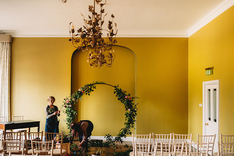 Wedding flowers display