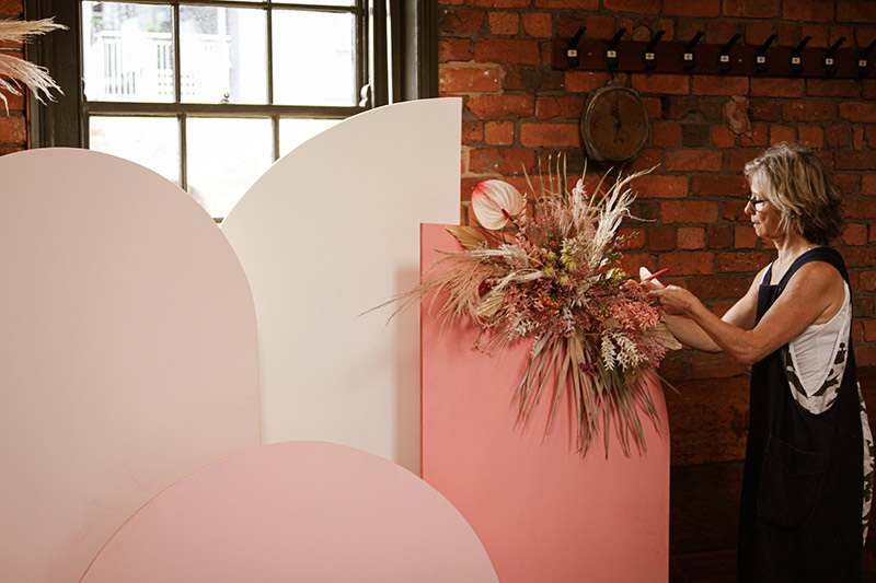 Wedding flowers display